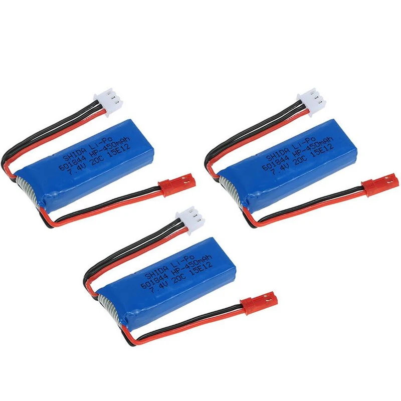 3 шт./лот 7 4 V 450 мА/ч 20C Lipo Батарея 2 S для WLtoys K969 K989 K999 P929 P939 машинка на