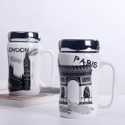 Мода город Show Tazas де Керамика a Creativas кофейная чашка Керамика кофейная чашка кружка с терморисунком