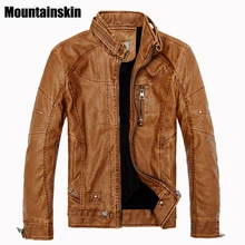 Mountainskin 2017 winter herren leder jacken lässig männer vintage motorrad pu faux jacke männlichen moto mäntel marke kleidung sa086