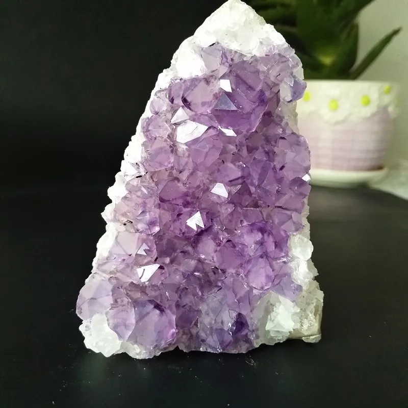 Natural stone amethyst geode quartz crystal cluster home decor Amethyst stones block