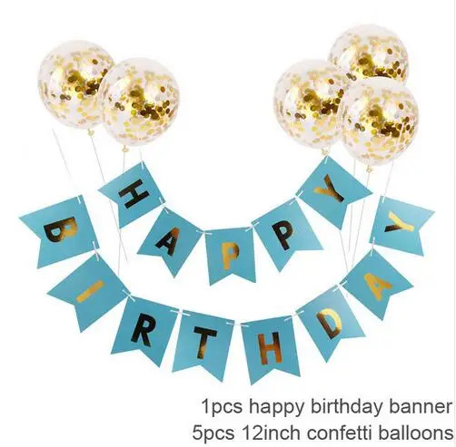 Воздушный шар с днем рождения, воздушные буквы, альфабе Рамадан, фольги, воздущные шары детские игрушки, свадьба, вечеринка, день рождения, гелиевые шары, вечерние шары - Цвет: Confetti  style D