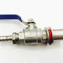 Чайник из бесшовной стали с клапаном w/barb, 1/2"BSP, 1/2"Bar, запчасти к камере