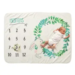 Детские Одеяло-Ростомер ребенка ежемесячно одеяло новорожденных дети подставки для фотографий пеленка обёрточная бумага фотосессии 70*102