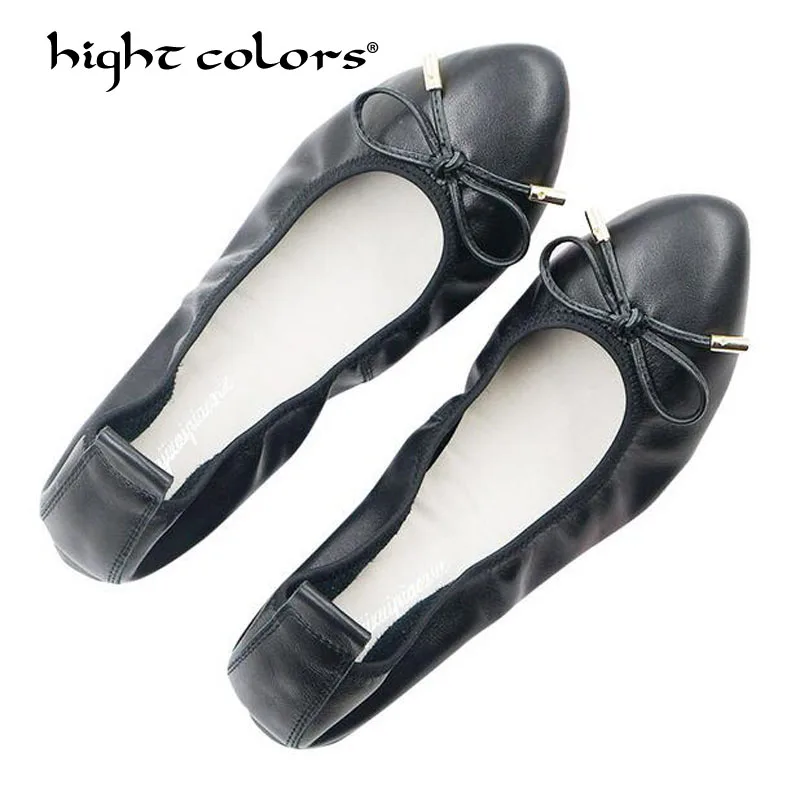 Ballet Flat Shoes Women Red Pink Black White Pointed Toe Bow Knot Slip On Sequined ladies wedding spring autumn flats J-31