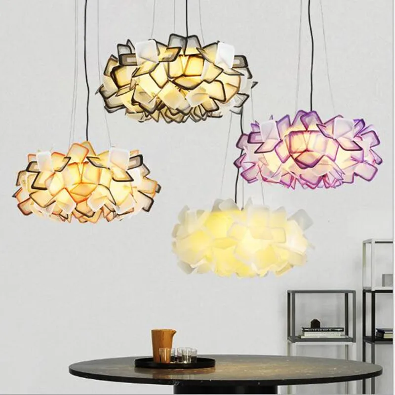 Billige Nordic Designer Clizia Suspension Lampe Kunst Bunte Acryl Blume Led Licht Schlafzimmer Led Hängen Leuchten Kostenloser Versand