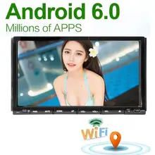 DIN Quad Core Android 6.0 coche estéreo doble DIN con SAT NAV DVD Reproductor de CD Bluetooth Head Unit SWC Radios (car stereo doble DIN)