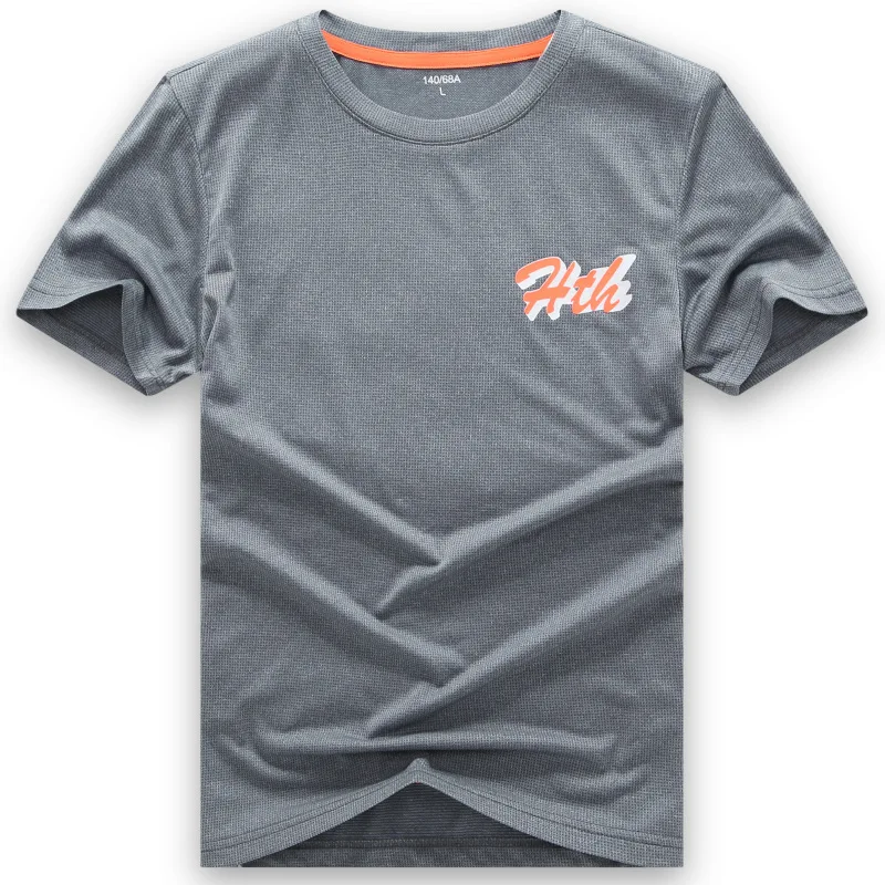 Summer Sports Function Children Top Tees Outfits Fast Drying Elasticity Hygroscopic Anti-UV Boys T-shirts For 110-150cm