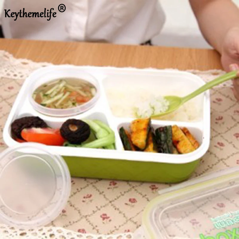 Keythemelife Lunch boxs tableware food container bento Video show with soup bowl children dinnerware DA