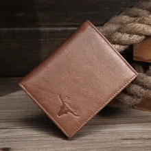 Men’s Genuine Leather Short Bifold Wallet Vertical