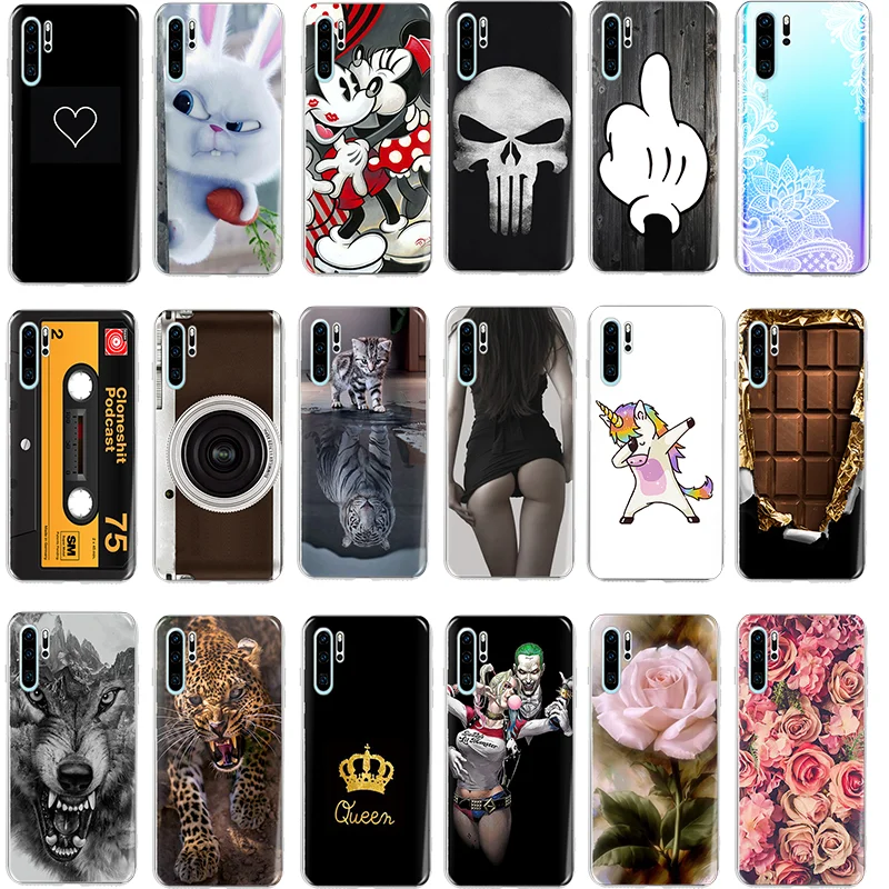 

For Huawei P30 Pro lite Case Silicone Cover 6.1" TPU Cartoon Case For Huawei P30 P30Pro P30Lite Fundas Phone Bumper Housing Bag