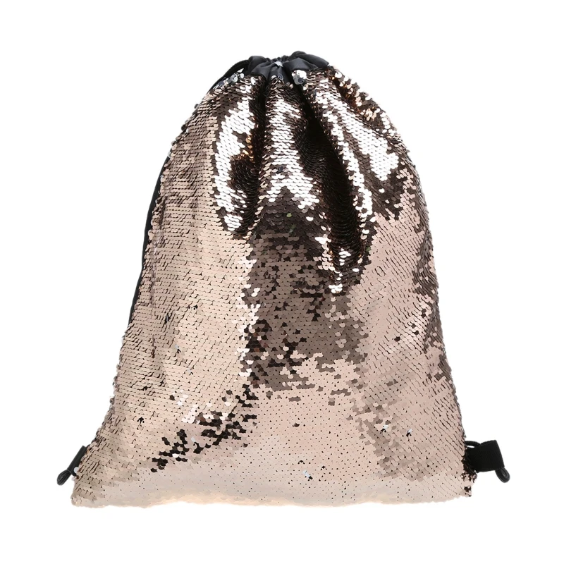 

Women Sequin Drawstring Backpack Glitter Shoulder Bag Shopping Travel Bags