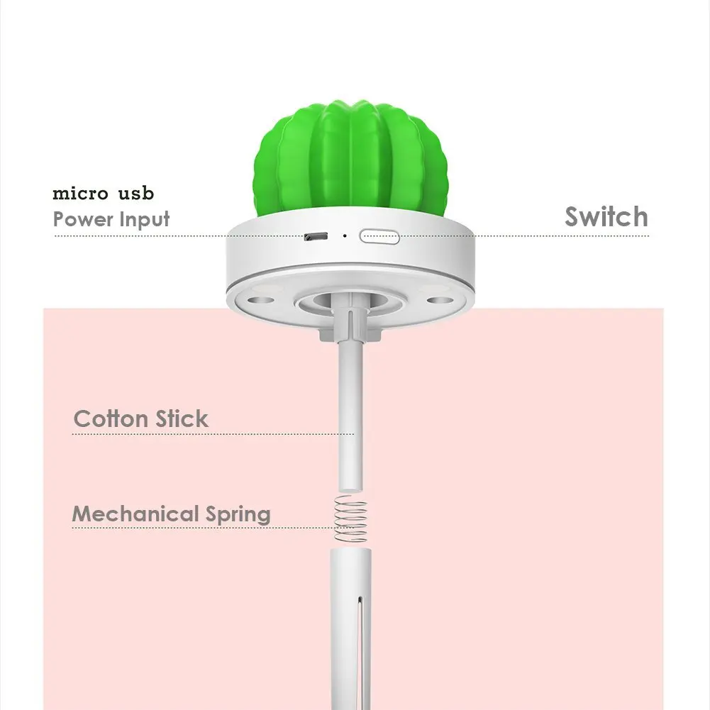 USB увлажнитель, мини-размер кактус туман увлажнитель для спальни домашнего офиса автомобиля 280 мл