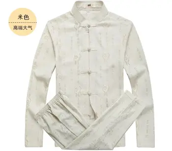 

Free shipping Traditional chinese kung fu clothing for men men's vintage kung fu suit man oriental Long sleeve shirts 61501