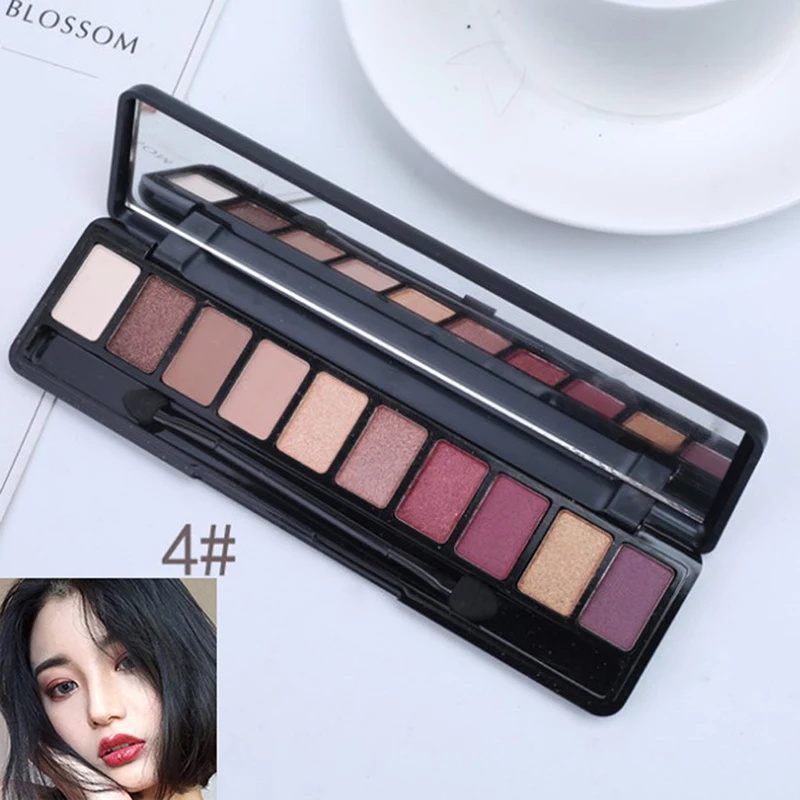10Colors Brand Long Lasting Waterproof Pigments Glitter Eyeshadow Kits Shimmer Matte Eye Shadow Palette Makeup