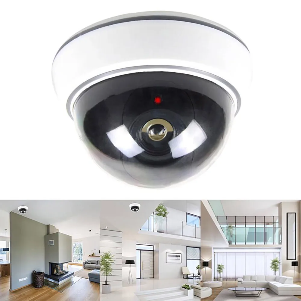 Поддельная камера для дома Семья Открытый CCTV камера муляж камеры наблюдения безопасности Купол мини Манекен камера светодиодный свет белый