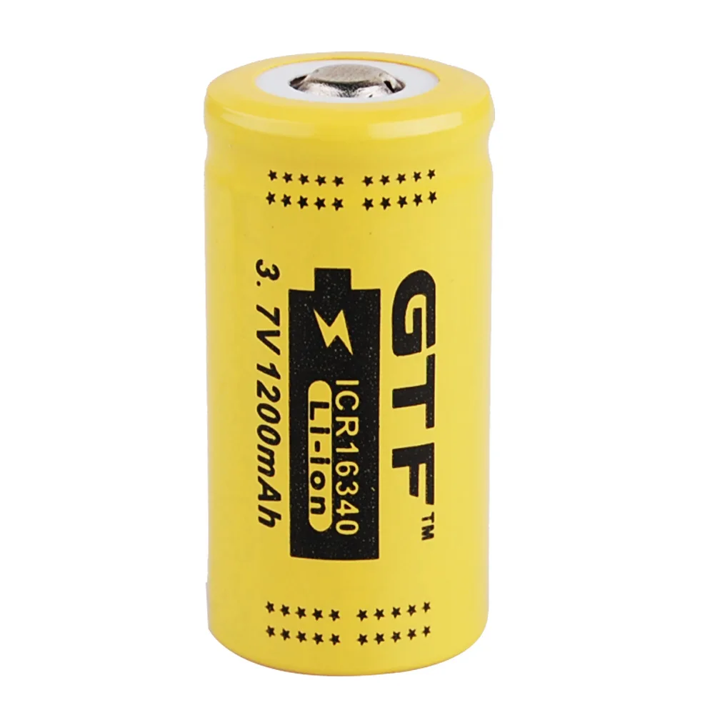Cr 16340 Cr123 Cr123A 3.7 Delle Batterie Ricaricabili Del Litio Della Batteria 1200 V 16340 Mah 123 Per Le Cellule Principali Del Caricatore Della Par