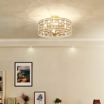 

Good Quality K9 Crystal Chandelier Suspension Lighting Luminaires Hanging Lustre for Restaurant Crystal American Style Lamp