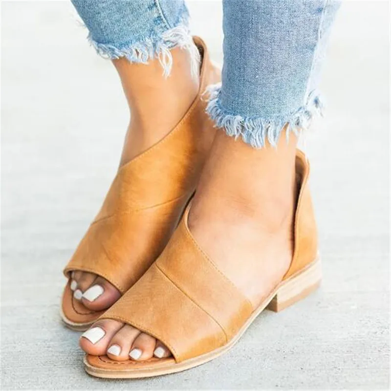 

Women Sandals For Summer Causal Shoes Woman Peep Toe Low Heels Sandalias Mujer 2019 Plus Size 35-43 Summer Shoes Female
