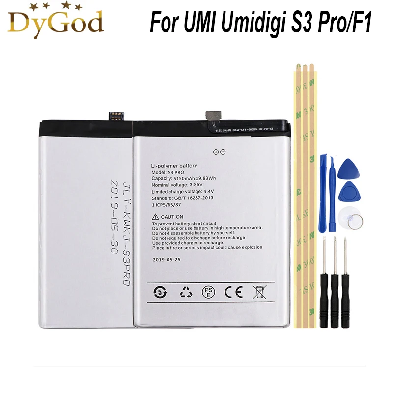 

5150mAh For UMI Umidigi F1 Battery for UMI Umidigi F1 Play S3 Pro High Quality mobile phone Battery+tools