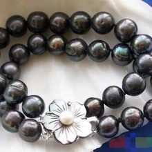 2ROW 12 мм черный круглый пресной воды культивированный жемчуг браслет p2024 благородный стиль естественно прекрасно jewe быстрая