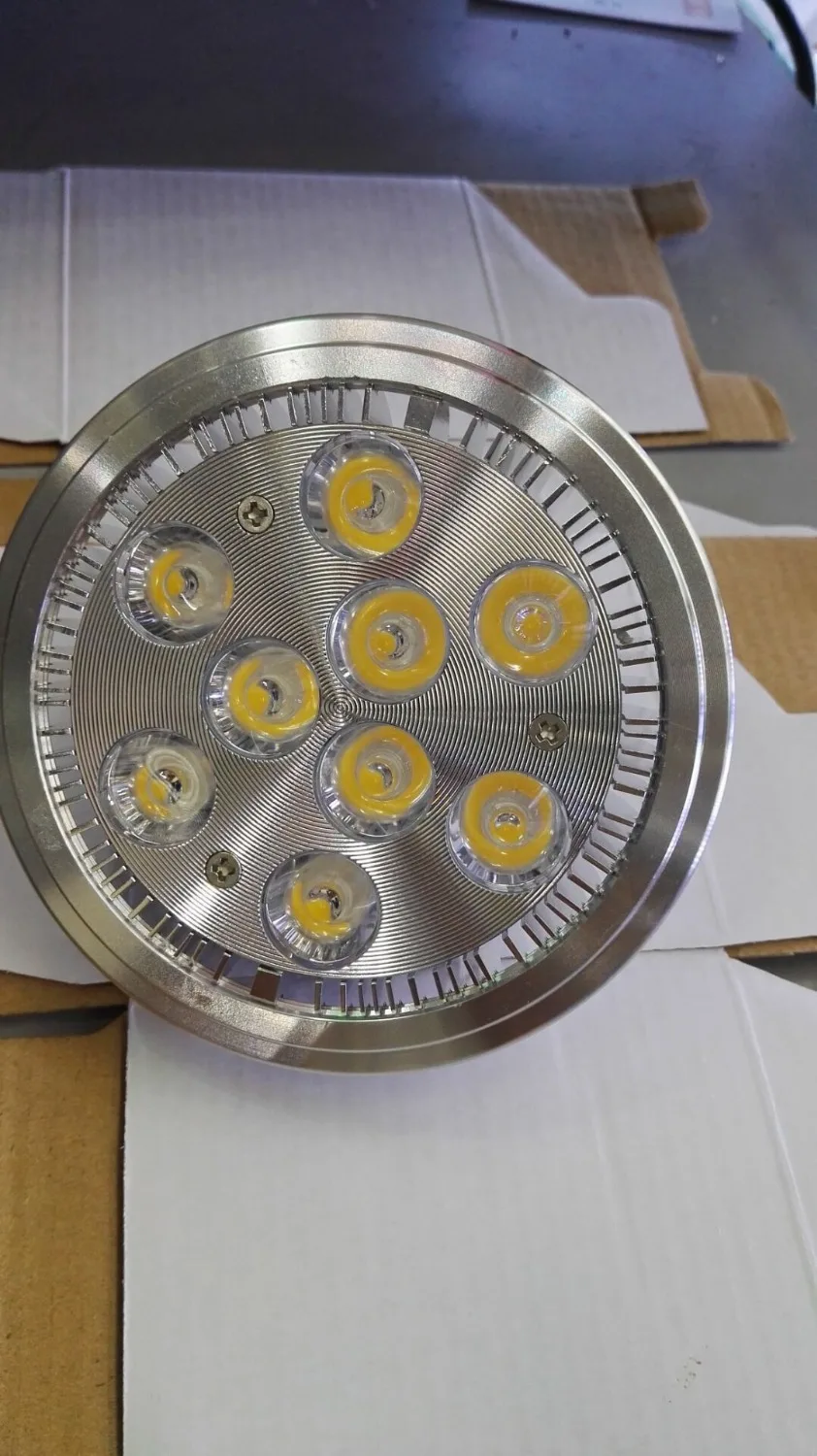 

9X1W AR111 led ceiling spotlight bulb lamp G53 Bridgelux chips high power led down lighting DC12v white color 1000lm 45pcs/lot