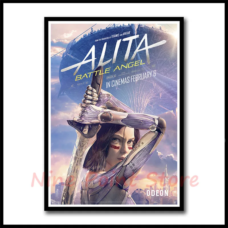 Alita: Боевой ангел фильм белая бумага с покрытием постер украшение настенная