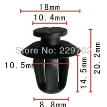 100 шт. отделка фиксатор Крепежи для автомобилей авто Крепежи заклепки авто Пластик крепеж автомобильной Зажимы автомобиля