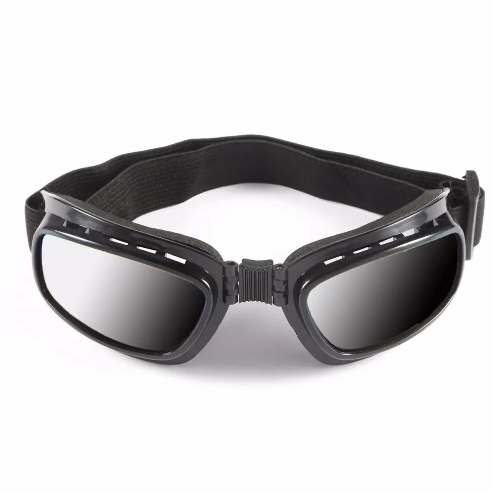 Складные винтажные мотоциклетные защитные очки, ветрозащитные пылезащитные лыжные очки, очки для шоссейных гонок, регулируемые эластичные линзы