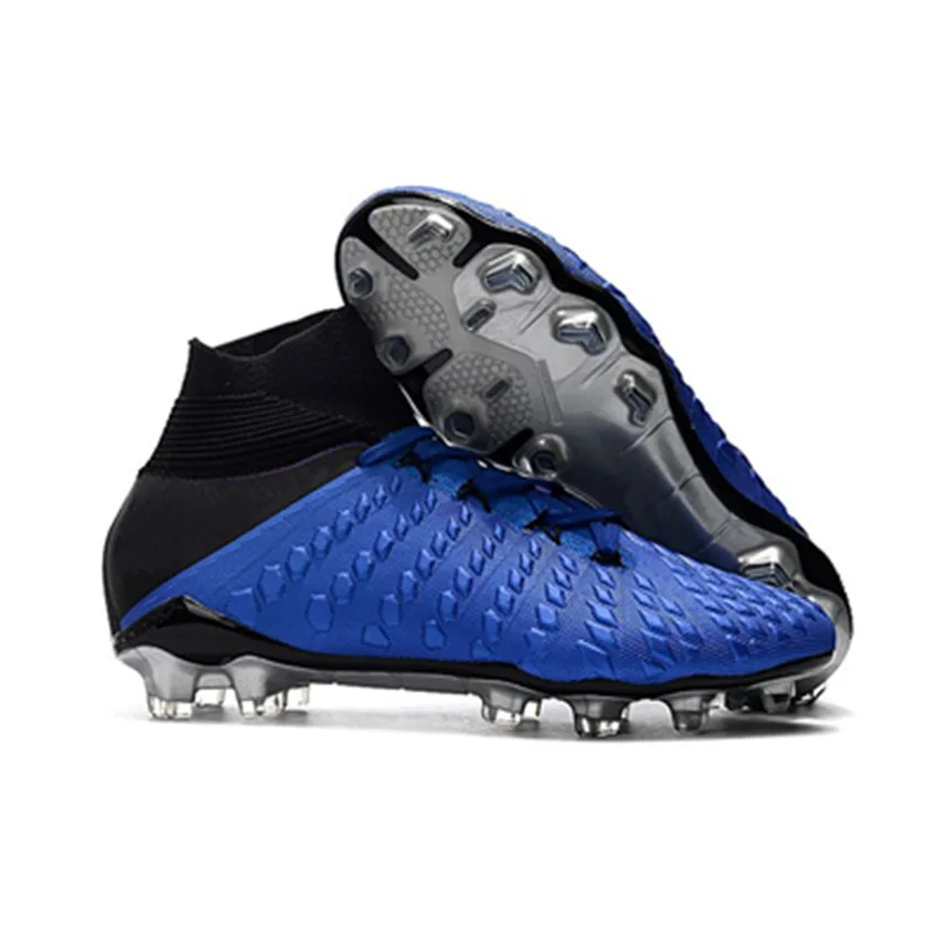 

New MLLZF 3D Hypervenom Phantom III DF FG Soccer Shoes Mens High Ankle Football Boots Cleats Free Shipping