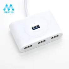 MEMTEQ концентратор USB 3,0 1 разделить на 4 с Micro USB Мощность Порты и разъёмы Для iMac портативный компьютер аксессуары концентратор USB 3,0 белый