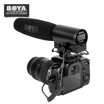

BOYA BY-DMR7 Condenser Microphone with LCD Display Broadcast Quality w/ Integrated Flash Recorder for Canon Nikon DSLR Cameras