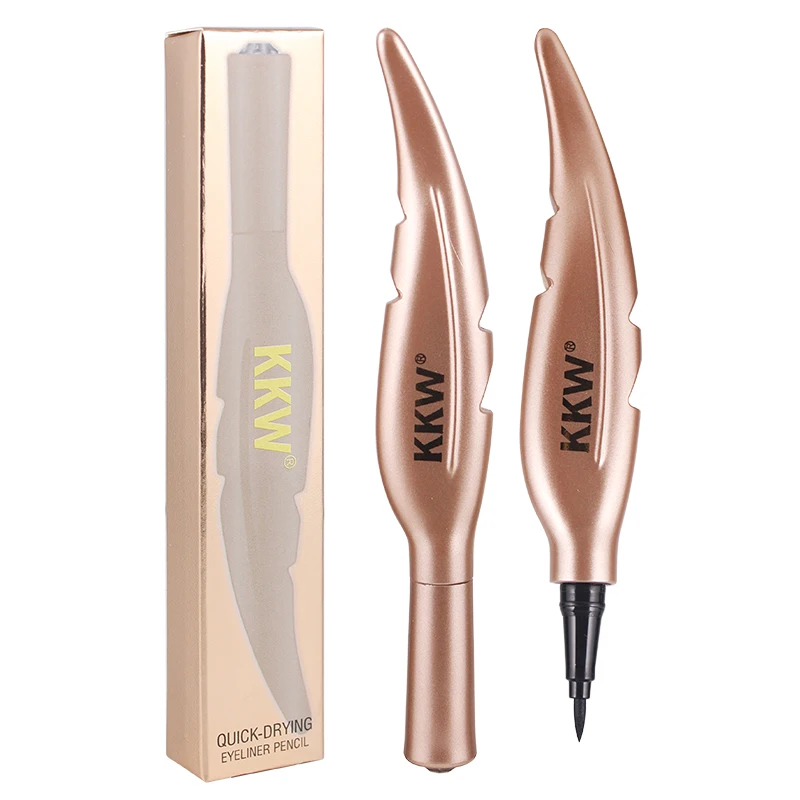 

KKW Brand 1 Pcs Feather Shape Black Liquid Eye Liner Long-lasting Eyeliner Pencil Women Eyes Makeup Cosmetics Tool Eyeliners Pen