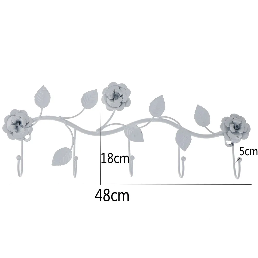 1 шт. Модные Листья Розы Металл над дверью кухня ванная комната пальто держатель настенные крючки-вешалки с гвоздями