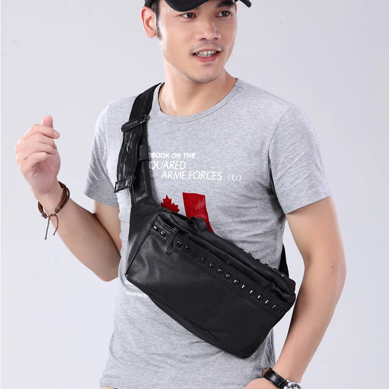 CCRXRQ новые модные мужские поясные сумки, сумка на пояс для путешествий, Кожаная поясная сумка унисекс, сумка через плечо, нагрудная сумка, большая вместительность, кошелек для телефона