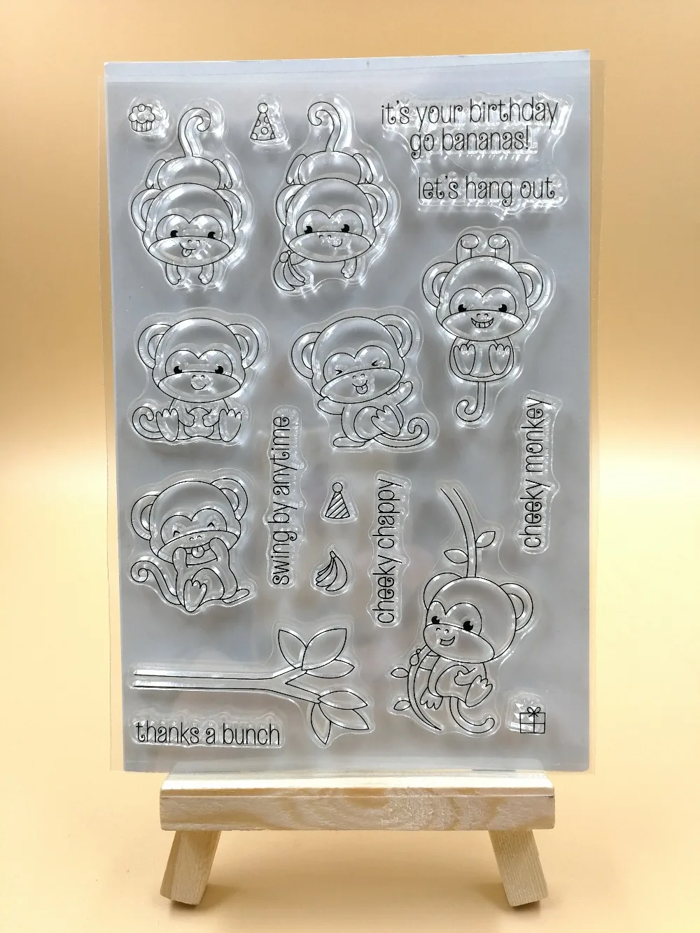 

MONKEY Transparent Clear Silicone Stamp/Seal for DIY scrapbooking/photo album Decorative clear stamp/