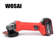 WOSAI 20V Lithium Battery Cordless Angle Grinder Grinding Machine Polishing Cutting Grinding Sanding Wax Power Tools