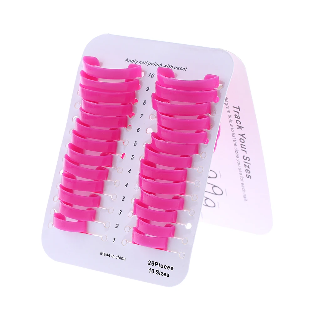 

1 Set/26Pc Pro Manicure Finger Nail Art Case Design Tips Cover Polish Shield Protector Tool