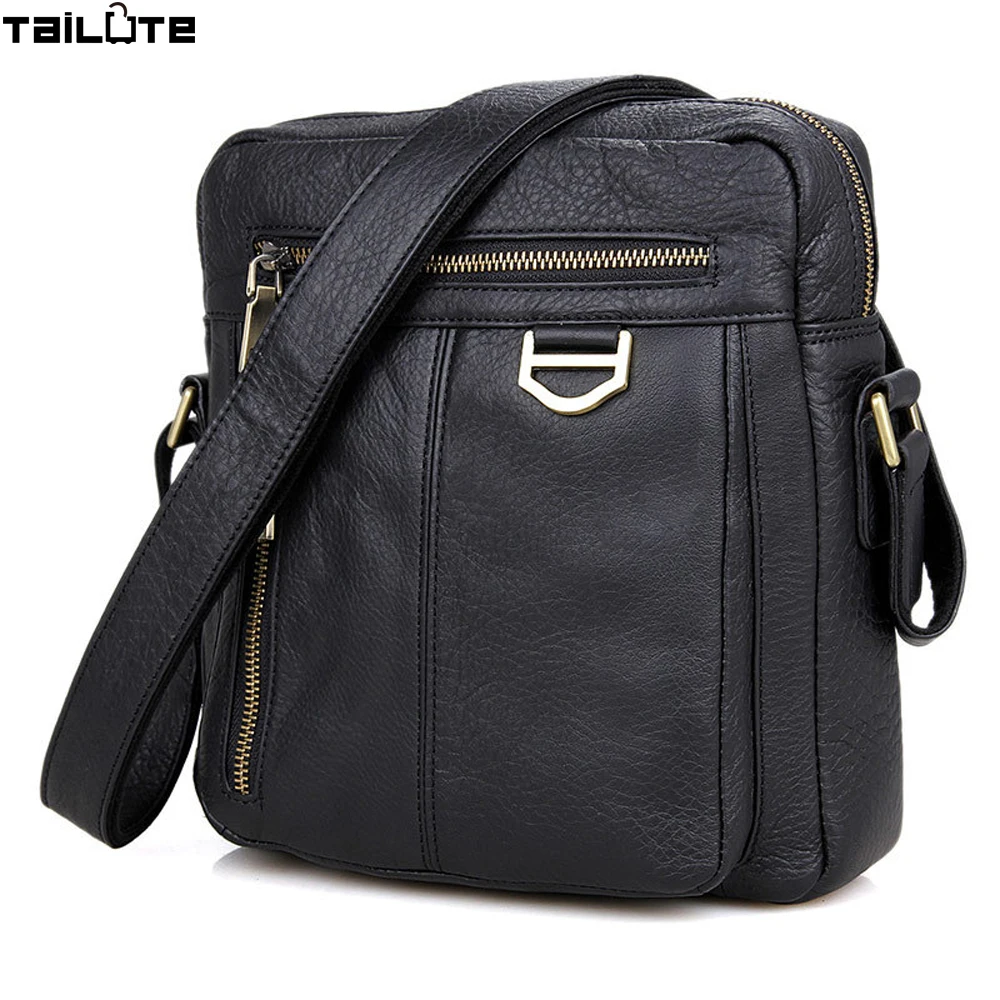 TAILUTE New Arrival Men's Shoulder Bag Satchel Genuine Cowhide Leather