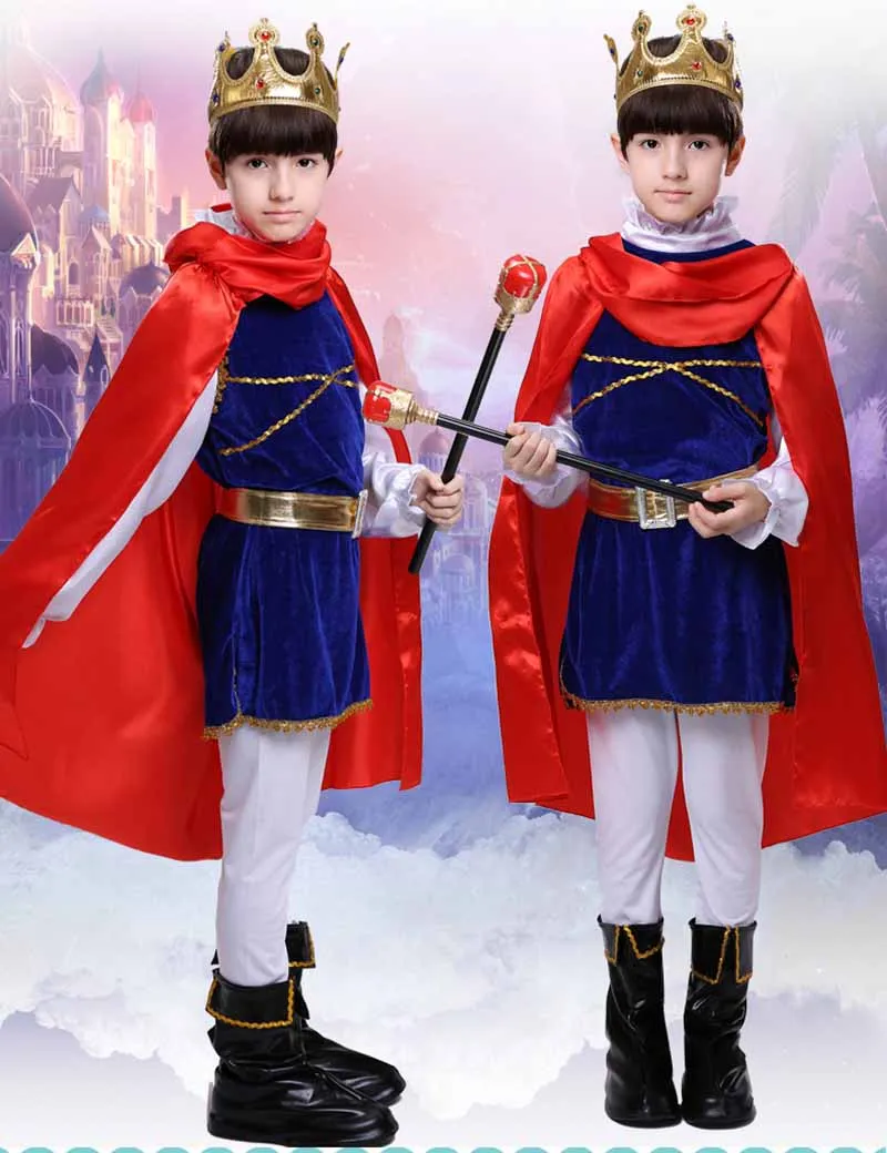 

Adult & Children's New Year's Costumes Prince Costume Luxury King Costumes Boys Male Cosplay Halloween Kingdom Costume Big Size