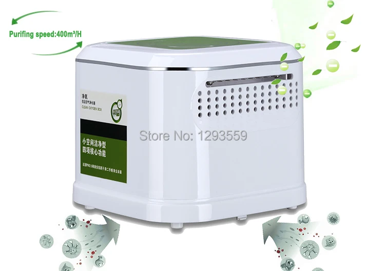 Portable Negative Ion Air Purifier Ozonator Air Cleaner Oxygen Bar Purify Air Kill Bacteria