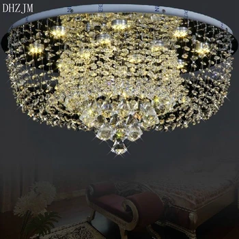 

Free shipping FOR DHL beautiful led crystal ceiling light for living room 110-240V lustre cristal lamp for living room
