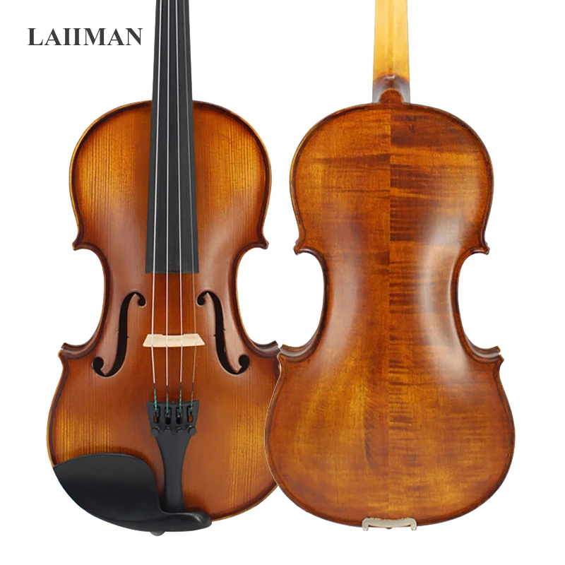 

Nature Flamed Maple Violin Full Size Acoustic Matte Advanced Antique Violin 1/4,1/2,3/4,4/4 Ebony Parts w/ Case Bow