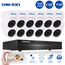Owsoo 16ch канал полный 800TVL видеонаблюдения DVR безопасности Системы HDMI P2P Облако сети цифрового видео Регистраторы Ночное видение