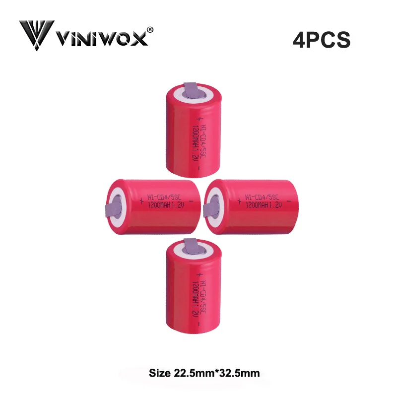 4/5SC 1200mAh фонарик аккумулятор ячейка Электрический 1,2 V перезаряжаемые аккумуляторные ячейки Ni-CD электроинструмент батарея с никелевой пластиной