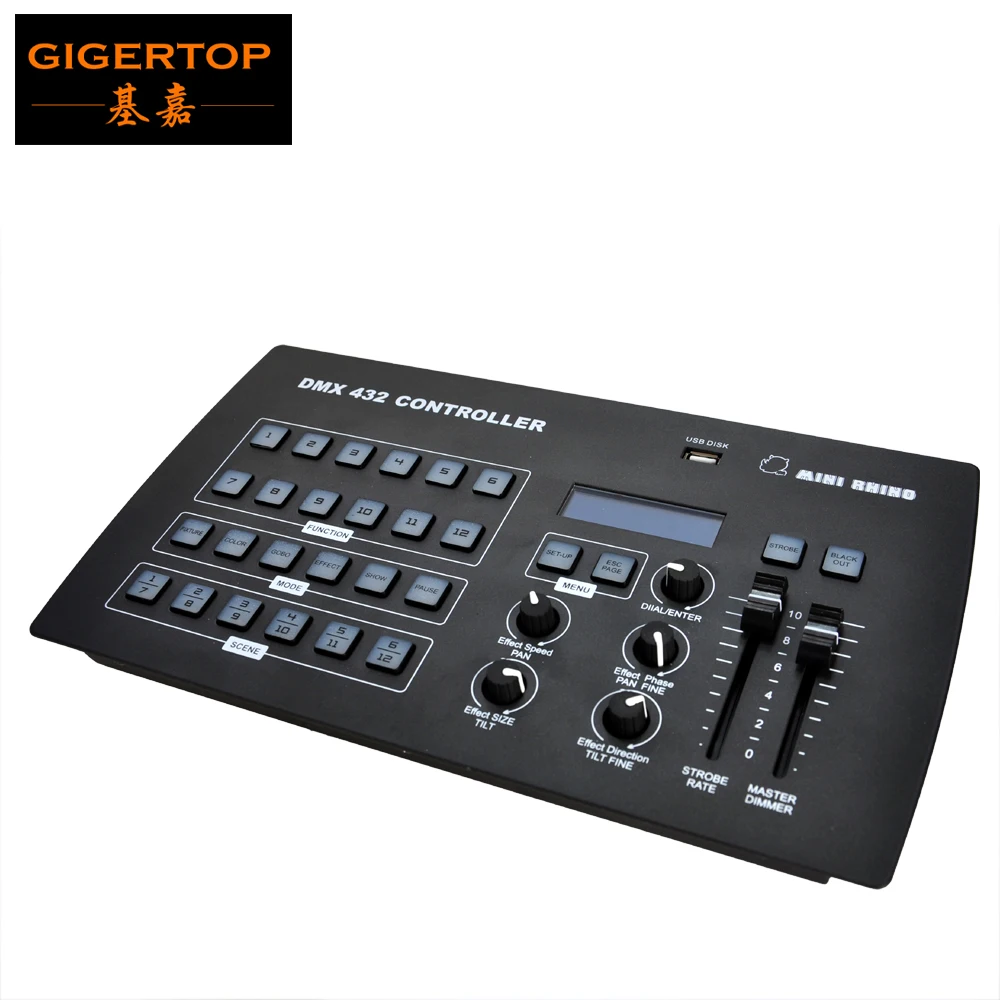 Us 210 0 Tiptop Stage Light Tp D1365 Mini Rhino Lighting Console 432 Dmx Channel Control 12 Fixture Usb Slot Master Dimmer Fader In Us 210 0 Tiptop Stage Light Tp D1365 Mini Rhino Lighting Console 432 Dmx Channel Control 12 Fixture Usb Slot Master Dimmer Fader In
