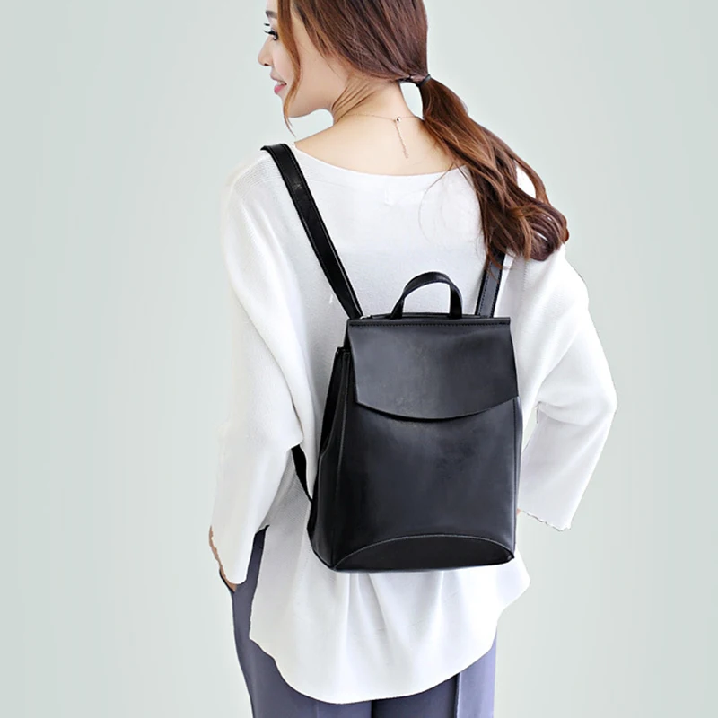 High Quality Real Cowhide Women Backpack Knapsack Crossbody Shoulder Bag Oil Wax Genuine Leather Female Rucksack School Daypack Stylish Backpacks expensive 