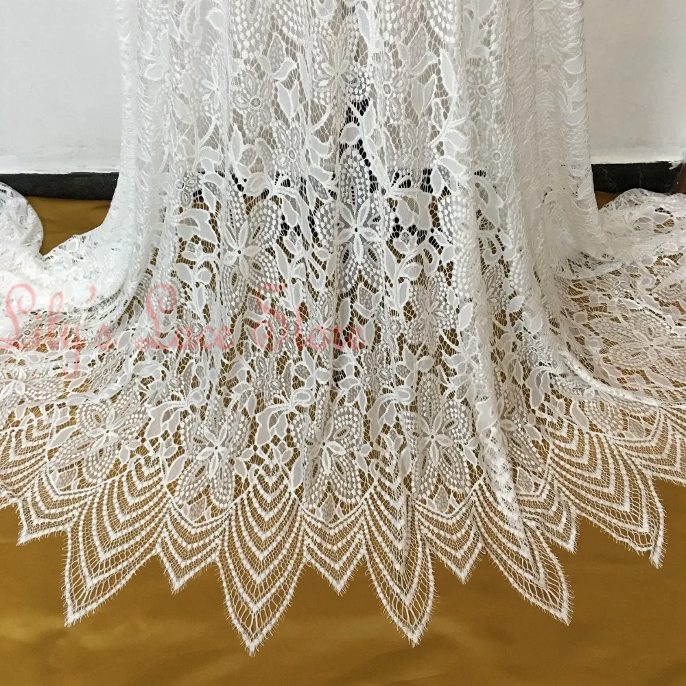 

July New arrival allover floral skirt lace fabric for wedding party 1.5*3meter continuous french chantilly lace 1piece free post
