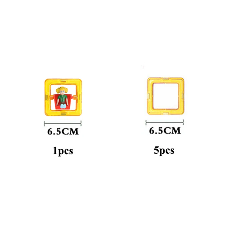 6 шт. дизайнерский набор Магнитный строительный Конструкторы развивающие магнитные плитки комплект Магнитная конструкция формы игрушки набор для детей