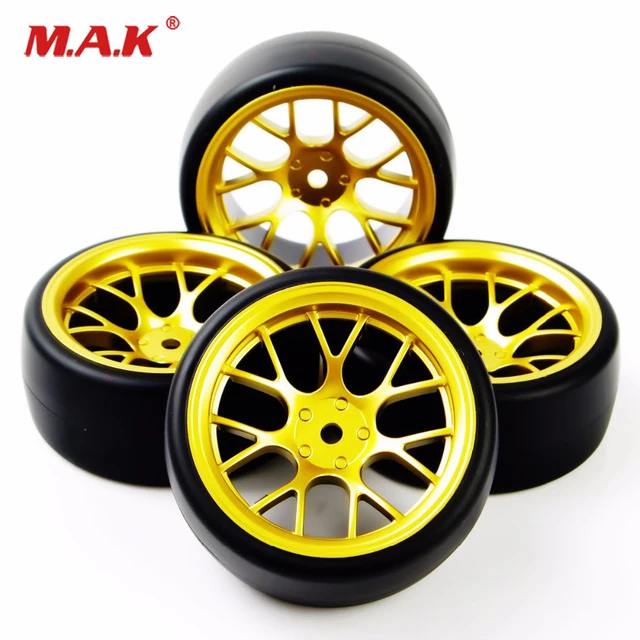 Special Offers 1:10 Scale On Road Racing Drift Tires Wheel Rim for HSP HPI RC Car 6mm Offset 12mm Hex 4PCS/Set Accessory