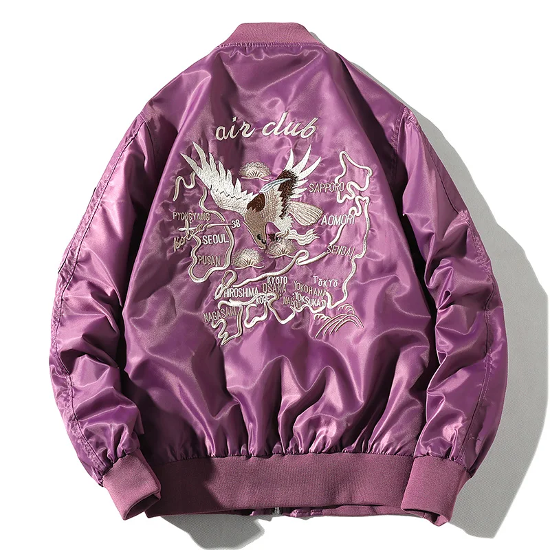 

Embroidery Bomber Jacket Men Hip Hop Pilot Jacket Men Women Baseball Jacket Eagle Snake Male Windbreaker Spring Streetwear 2019